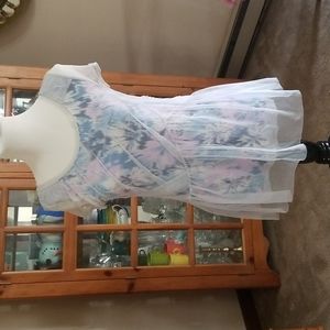 Meadow Rue tee with tulle overlay